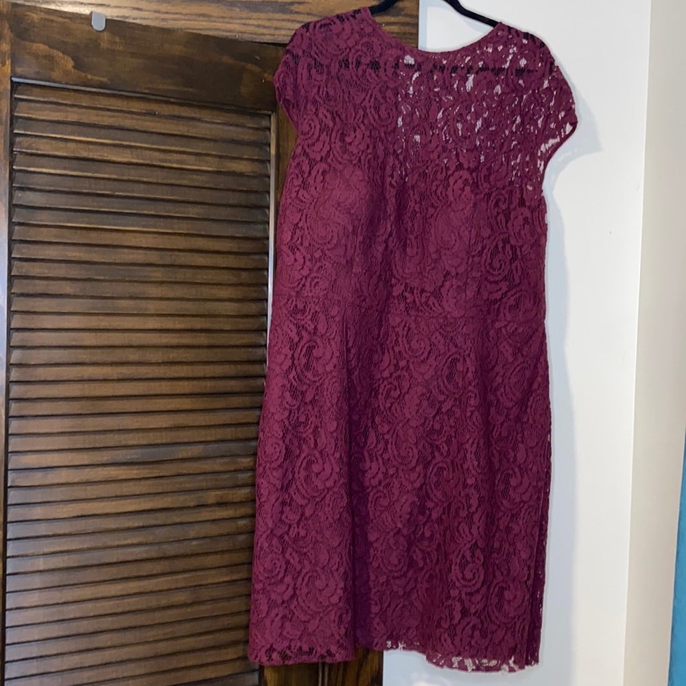 JB Burgundy Lace Bridesmaid Dress size 22